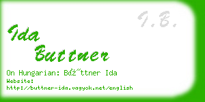 ida buttner business card